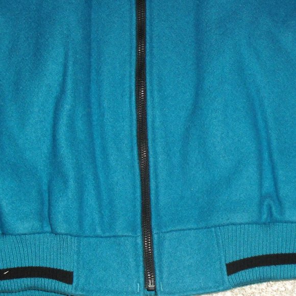 Mid West Garment Mens Aztec Print Vintage Teal Full Zip Jacket Coat sz Large New - Picture 2 of 6